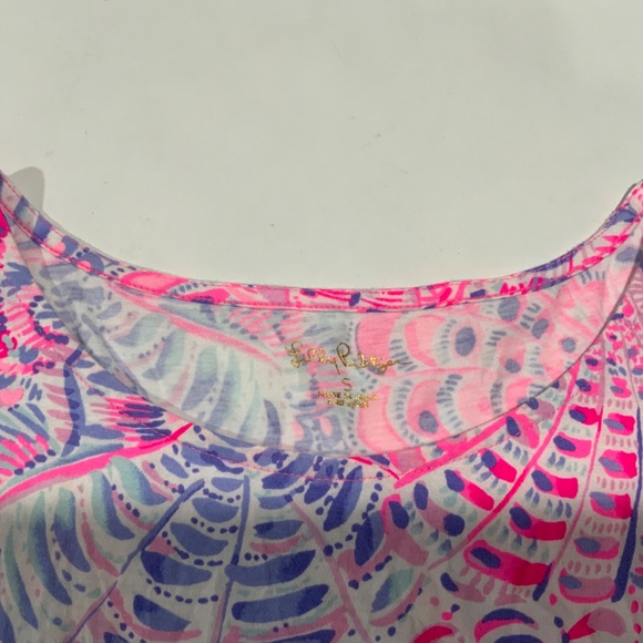 Lilly Pulitzer Geanna Swing Dress SZ Small Raz Berry Sea You Soon - Picture 6 of 7